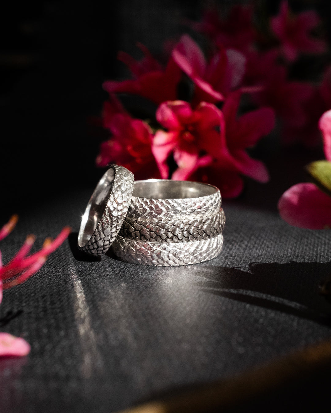 Sterling Silver Snakeskin Band Ring - The Healing Pear