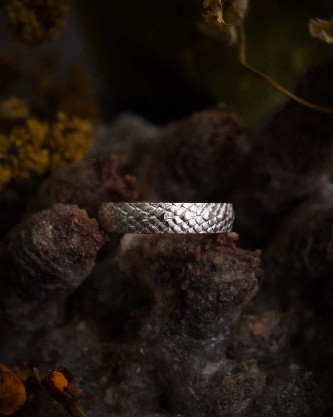 Sterling Silver Snakeskin Band Ring - The Healing Pear