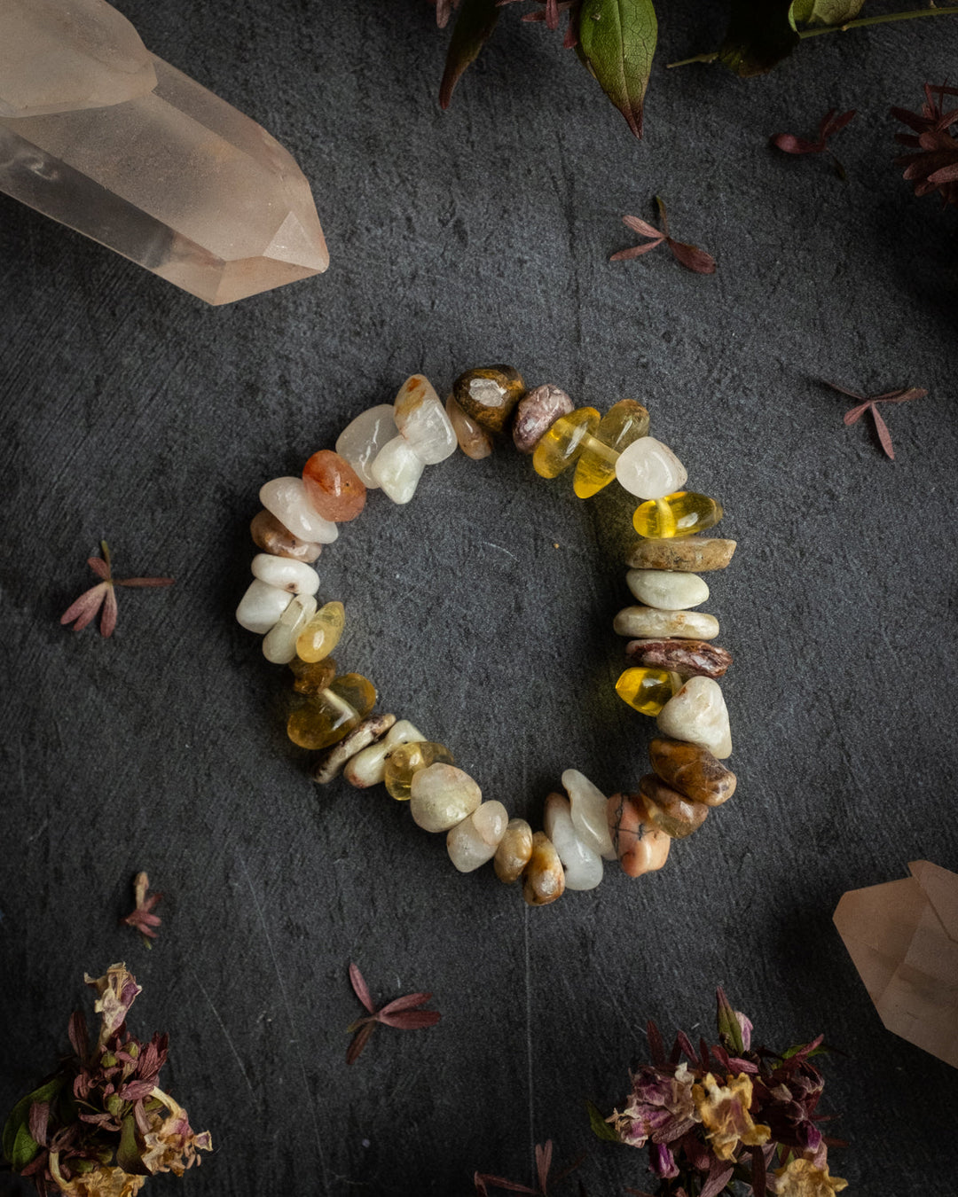 Yellow Fluorite Chip Bracelet - The Healing Pear
